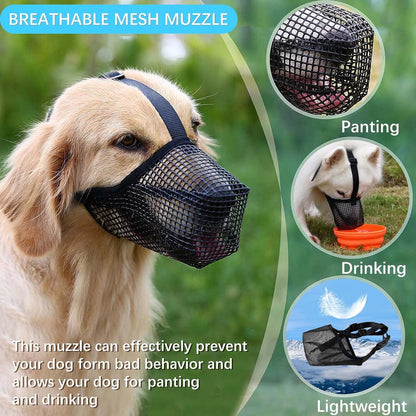Maulkorb Hund Verstellbar Atmungsaktiv Sicher Mit Netzdesign