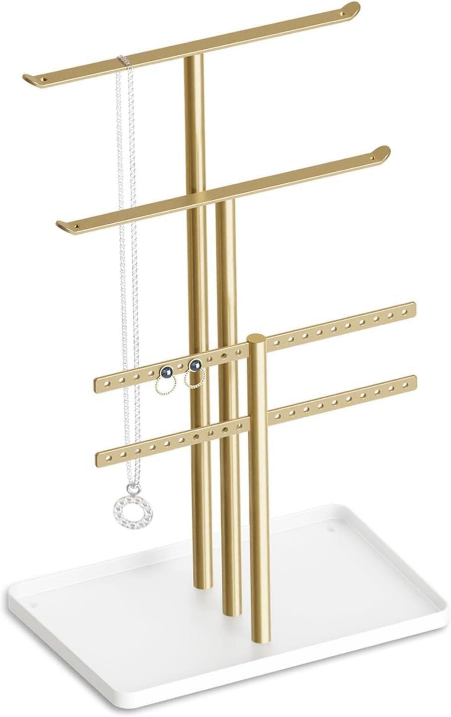 Schmuck Organizers 4 Ebenen Gold/Weiß Aesthetic Accessoires