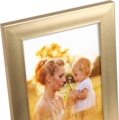 12er Set Goldene Bilderrahmen 10x15cm für Fotos und Bilder