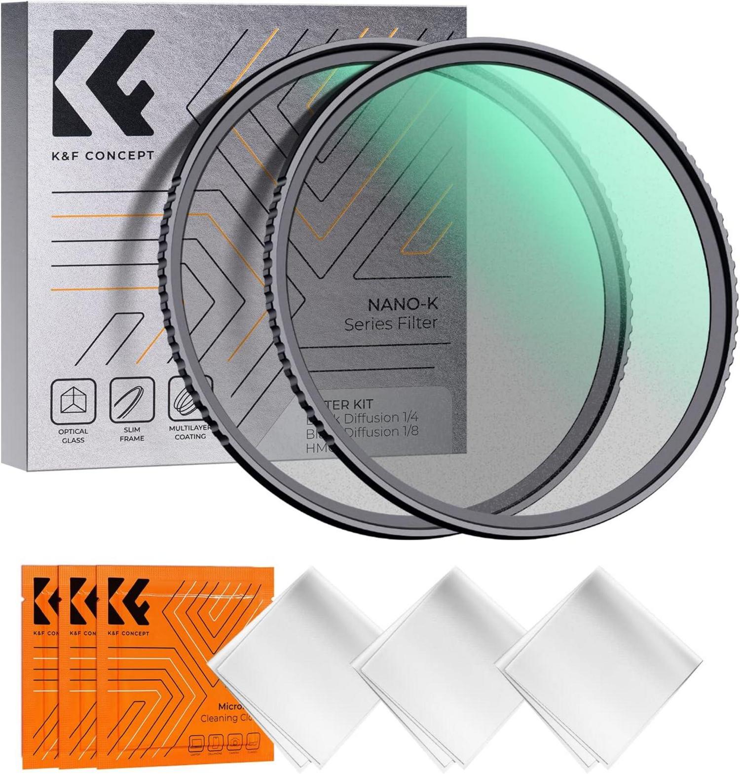 Nano-K Black-Mist 1/4 & 1/8 Filter 55mm Effektfilter Set