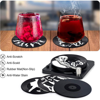 Valdivia Retro Vinyl Schallplatte Untersetzer 6er Set mit
