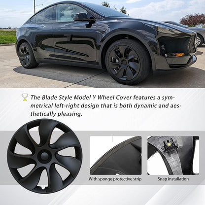 Radkappen Tesla Model Y 19 Zoll Matt Schwarz Gemini