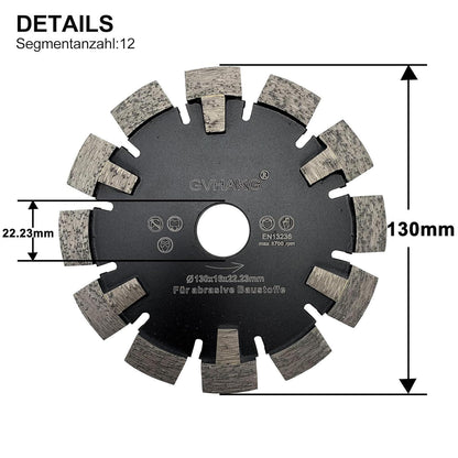 Diamant Frässcheibe 130mm für Fußbodenheizung & Estrich