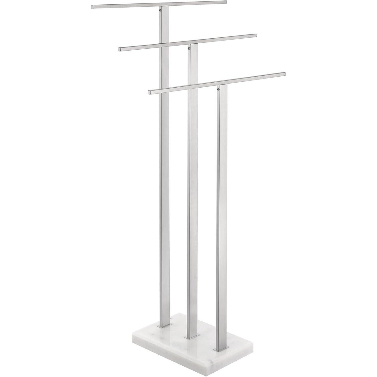 Freistehender Handtuchhalter mit 3 Stangen und Marmorsockel
