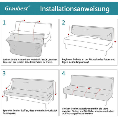 Granbest wasserdichte Armlose Futon Abdeckung in Grau