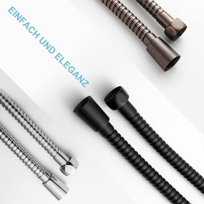 Hochwertiger OFFO Duschschlauch 5m Edelstahl Knickschutz Badarmaturen