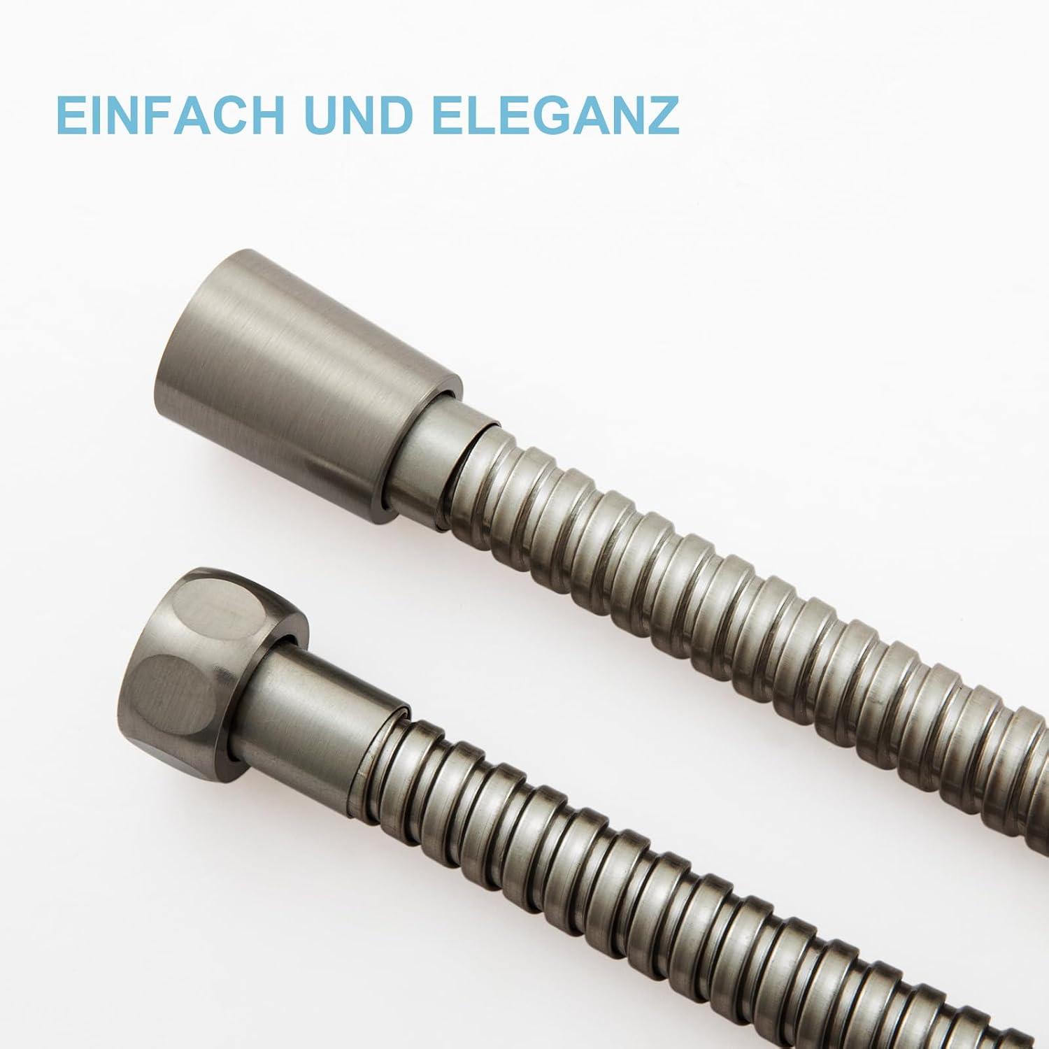 Hochwertiger Duschschlauch Edelstahl Ersatz Brauseschlauch Knickschutz 2,5m