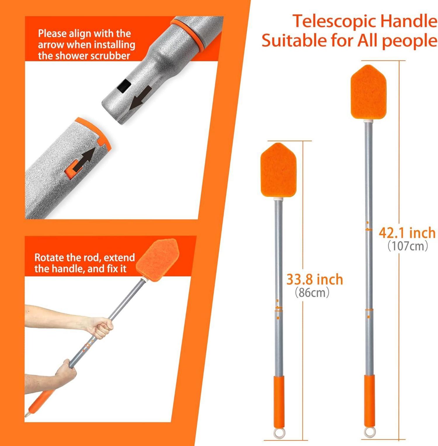 Duschschrubber 4-in-1 mit langem