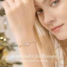 Sterling Silber Armband mit Herz & Geburtsstein – Rosegold, Geschenk für Sie