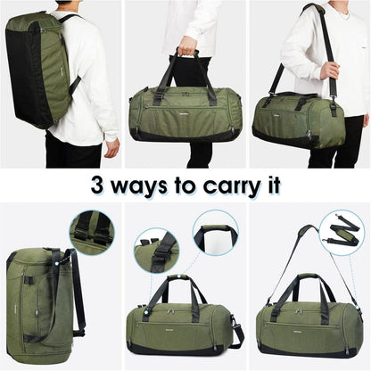 Sporttasche mit Schuh- und Nassfach, Weekender Damen&Rucksack Herren