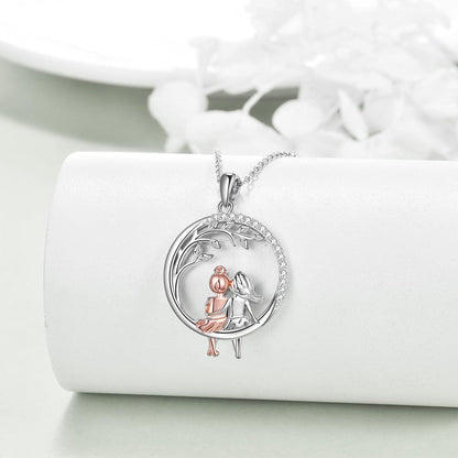 Schwestern Halskette "Always My Sister Forever My Friend" 925 Silber