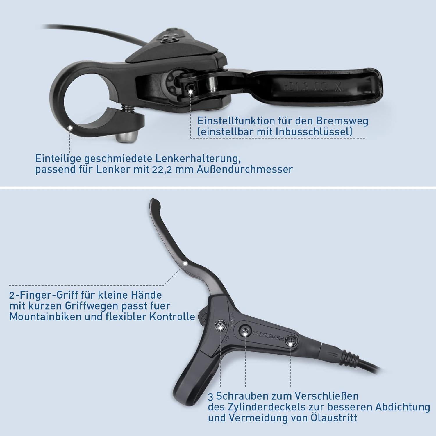 Hydraulische Scheibenbremse MTB Aluminiumlegierung Fahrrad