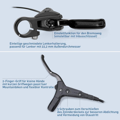 Hydraulische Scheibenbremse MTB Aluminiumlegierung Fahrrad