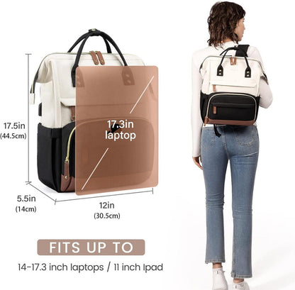 Großer LOVEVOOK Rucksack Damen mit Laptopfach 17.3 Zoll Mädchen Schule Uni Business