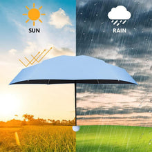 Mini Regenschirm Taschenschirm 5 Rippen Aluminium UV Schutz