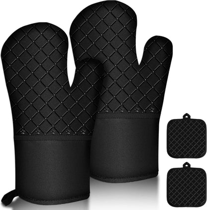 Ofenhandschuhe Set Hitzebeständiges Silikon für Küche BBQ