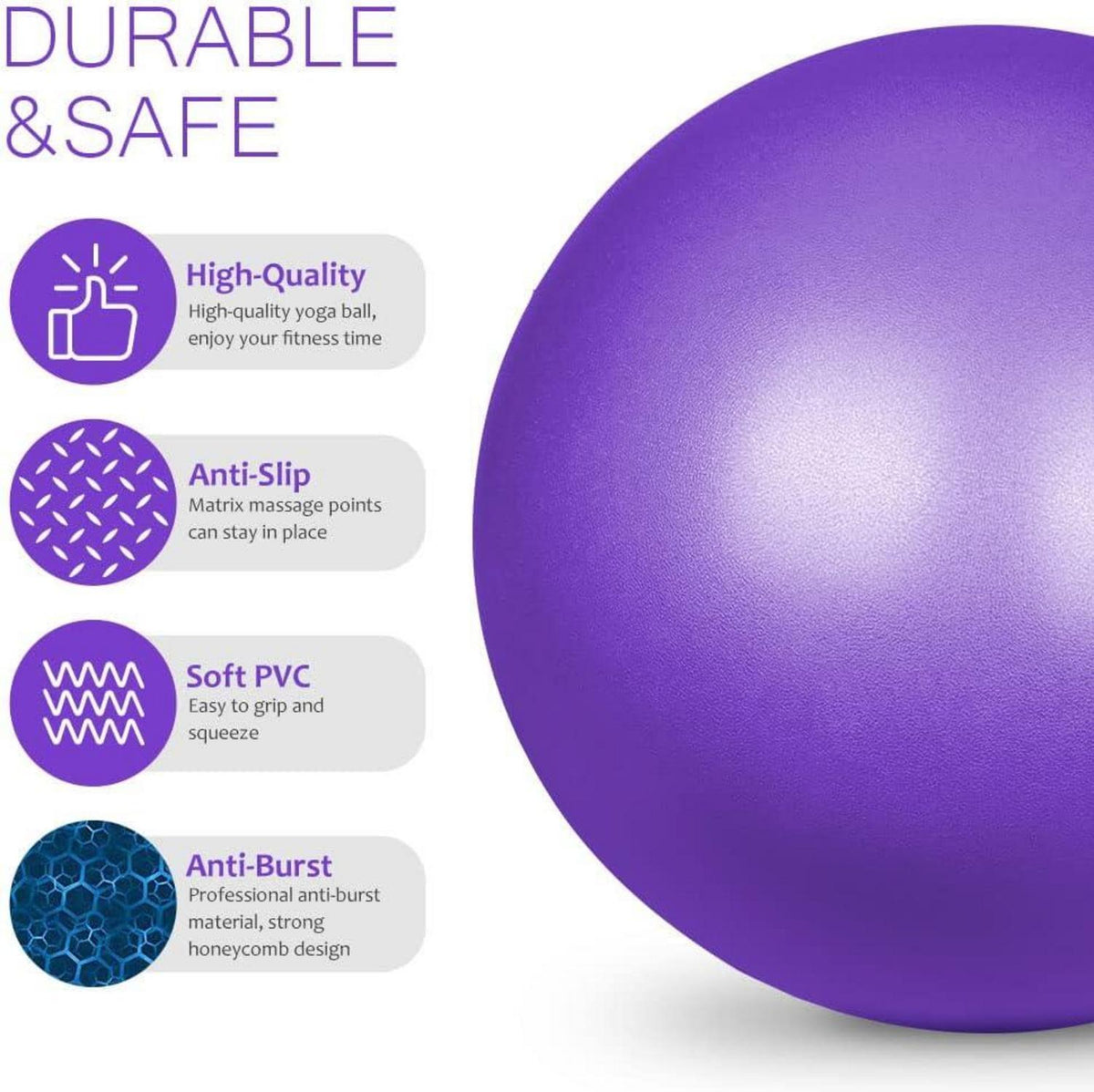 Gymnastikball Pilates-Ball 25cm Soft Yoga Anti-Burst Balance Ball