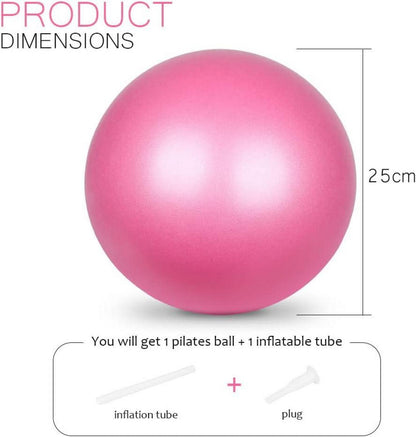 Gymnastikball 25cm Soft Yoga Ball mit Strohhalm Anti-Burst