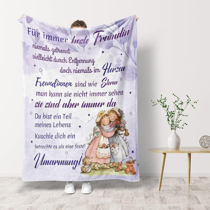 Flauschige Kuscheldecke für Freundinnen 130x150cm