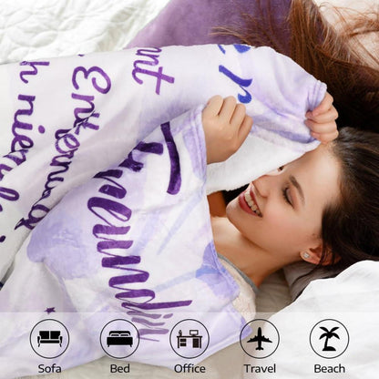 Kuscheldecke für Beste Freundin Geschenk Geburtstag 130x150cm