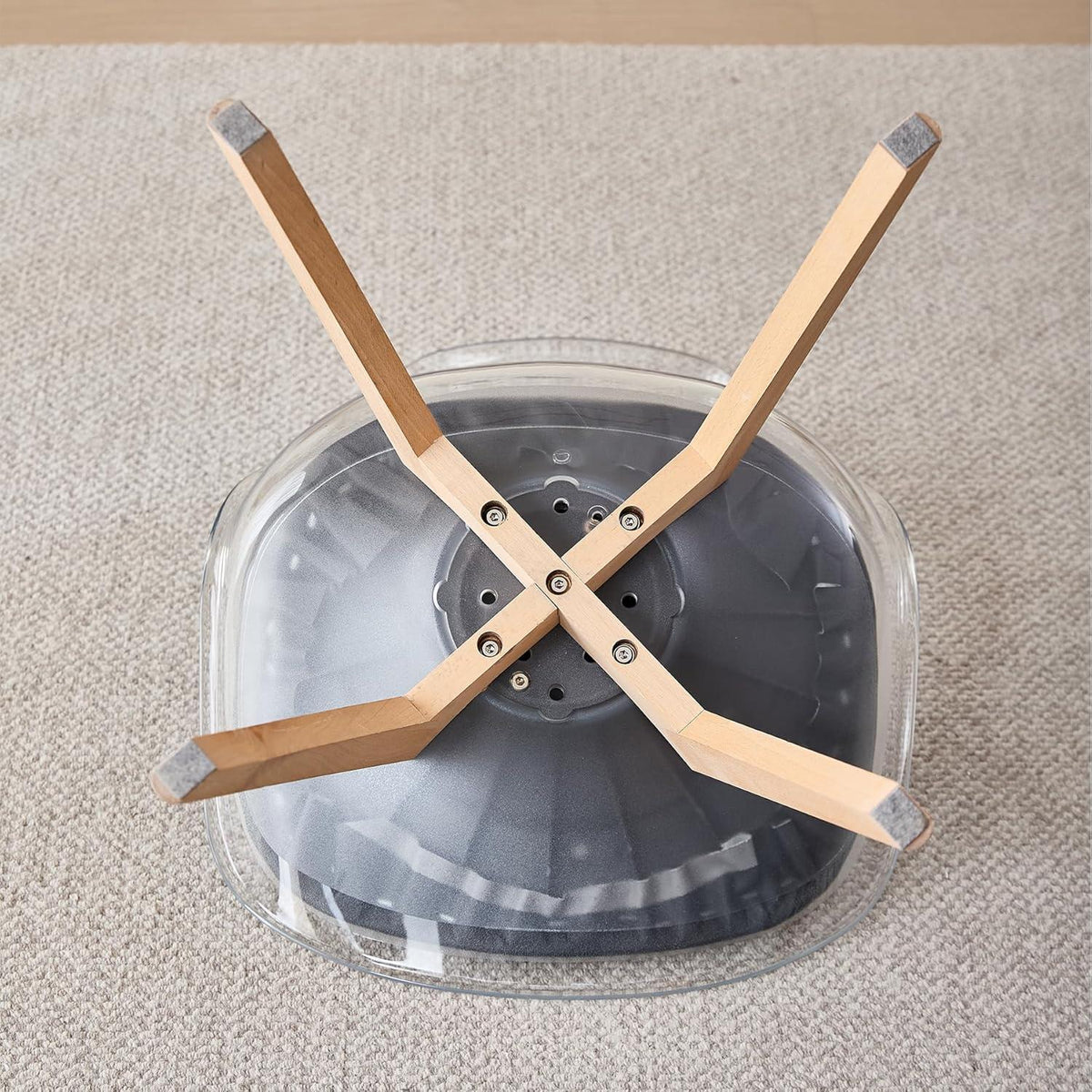 Moderner Esszimmerstuhl Set (6x) – Transparent & Skandinavisch
