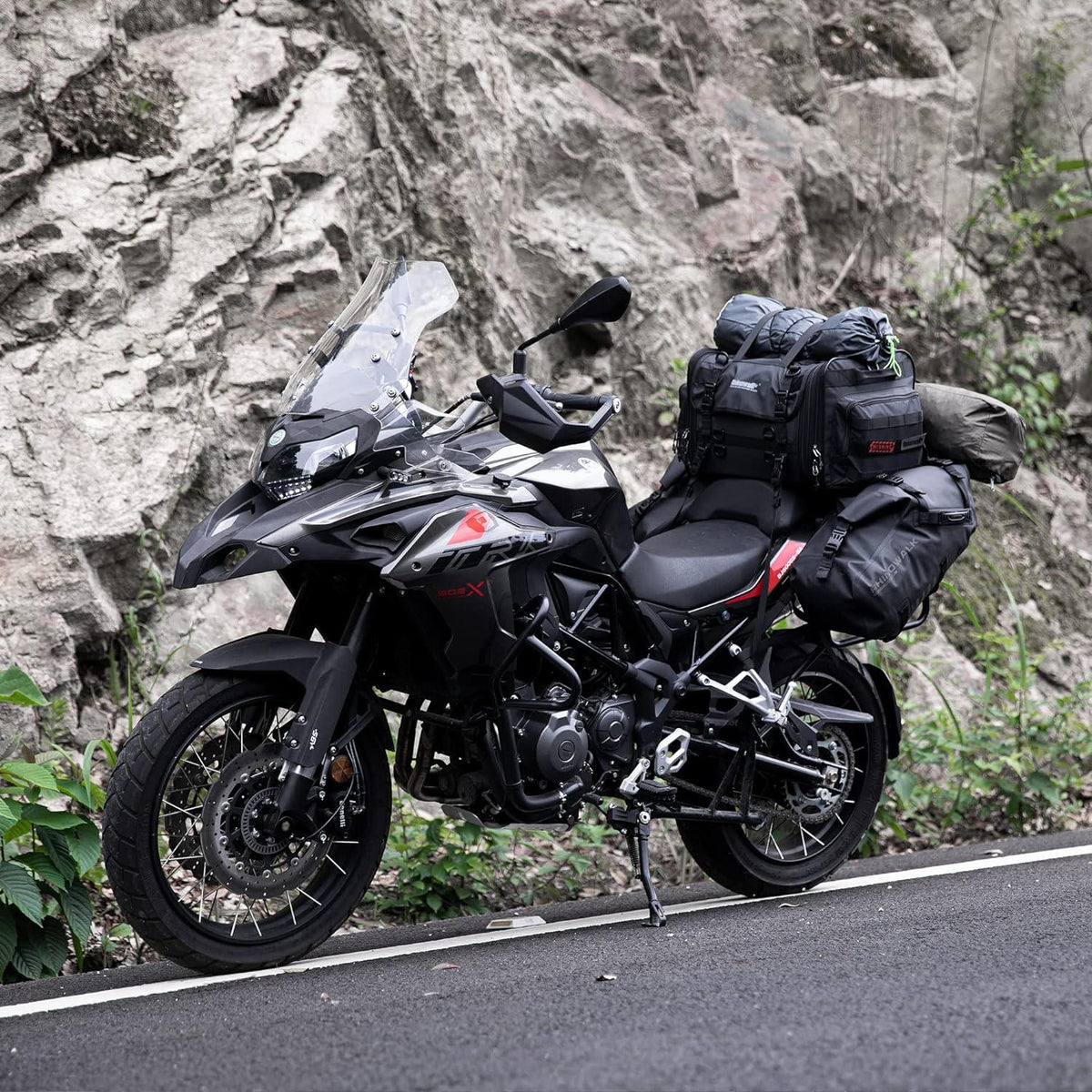 Motorrad Hecktasche Gepäckrolle 40-60L Erweiterbar Wasserdicht