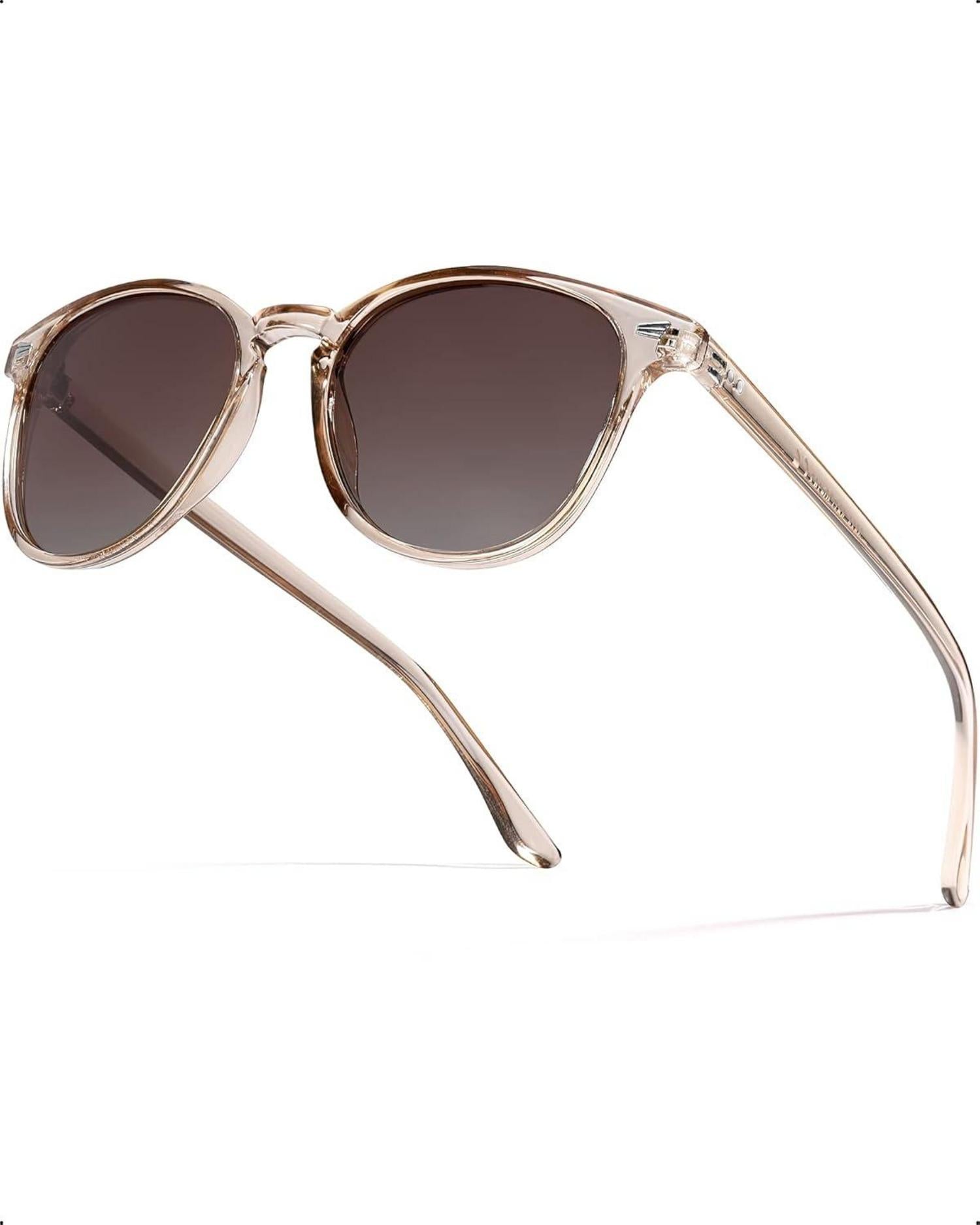 Polarisierte Sonnenbrille UV400 Schutz Damen TR90 Rahmen Braun