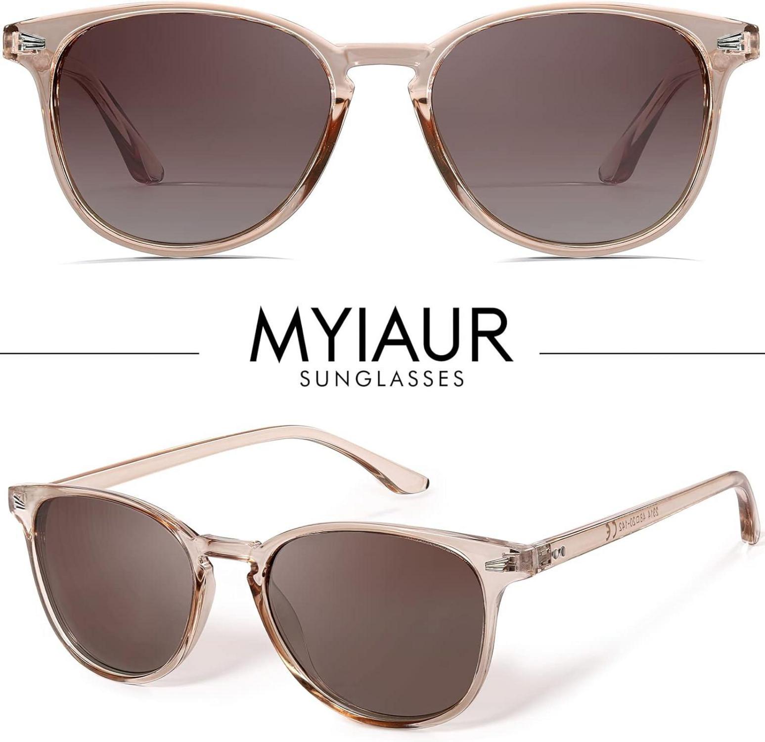 Myiaur Polarisierte Sonnenbrille UV400 Schutz TR90-Rahmen Braun