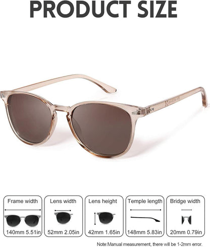 Myiaur Damen Sonnenbrille UV400 Polarisiert TR90 Rahmen Blau