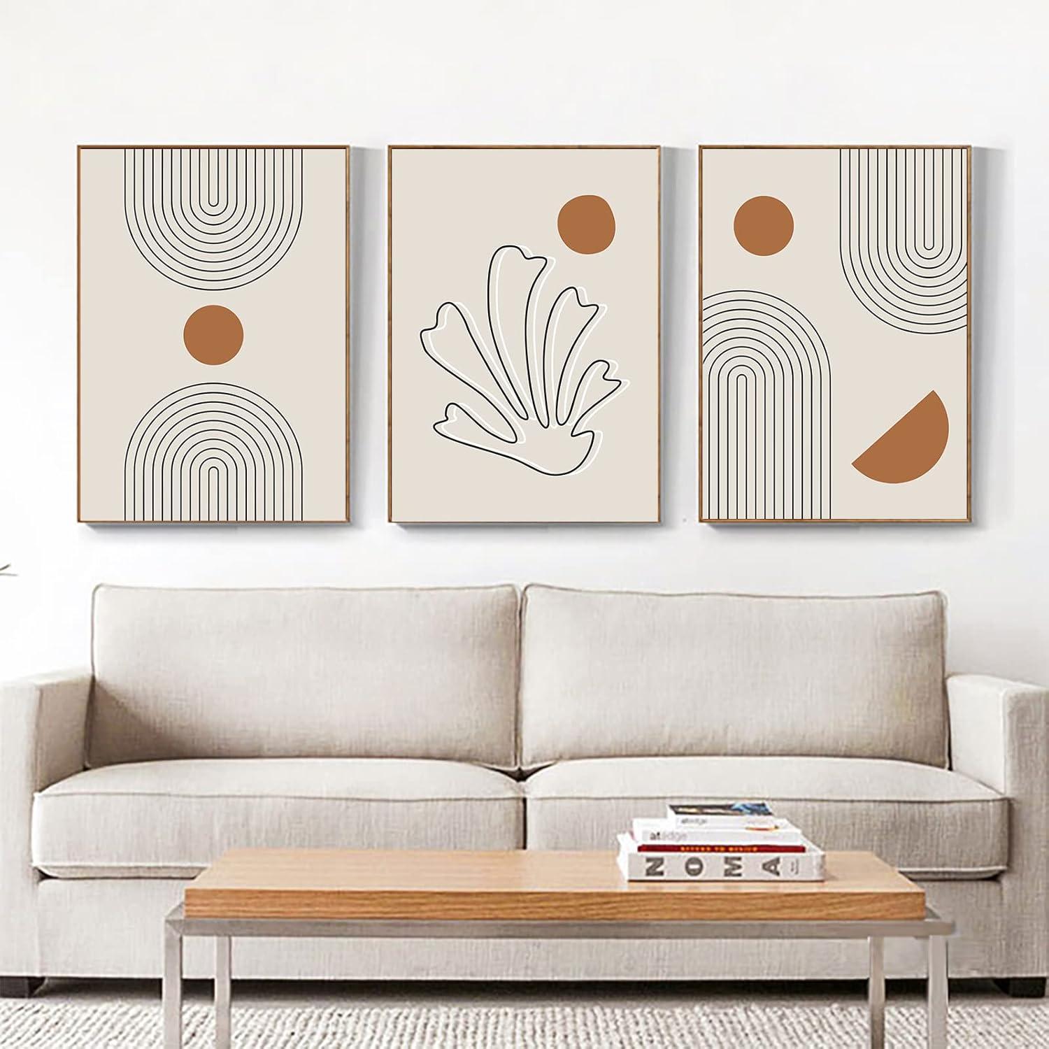Moderne Abstrakt Leinwand Bilder Boho Poster Set