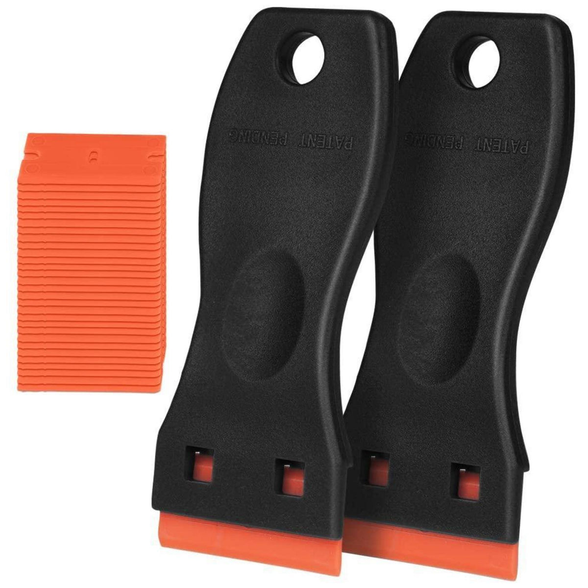 Mini Kunststoff Schaber mit 30 Klingen – Klebereste & Kratzer Entferner