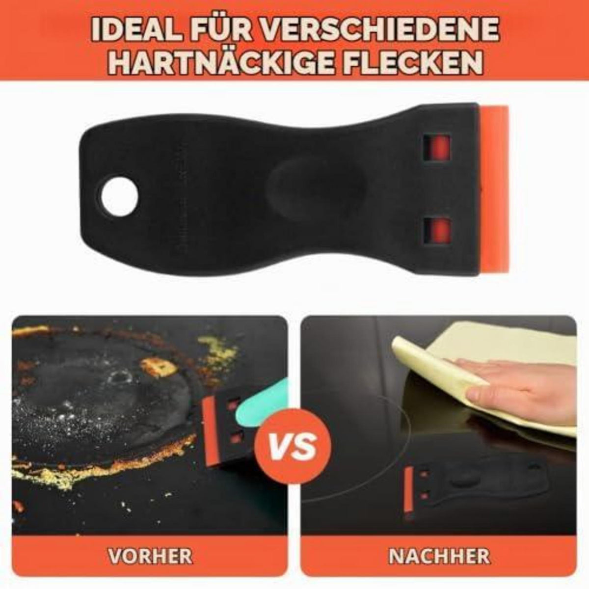 Mini Kunststoff Schaber mit 30 Klingen – Klebereste & Kratzer Entferner