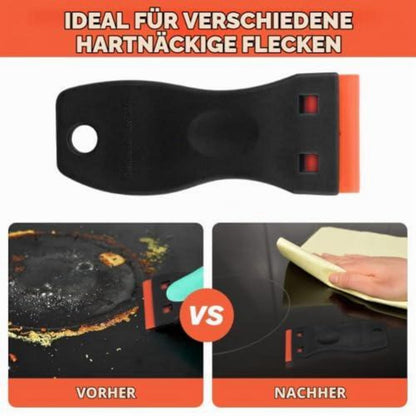 Mini Kunststoff Schaber mit 30 Klingen – Klebereste & Kratzer Entferner