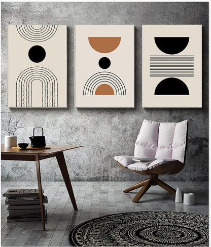 LYBOHO Leinwand Bilder Moderne Abstrakt Kunstposter Set Wohnzimmer-3