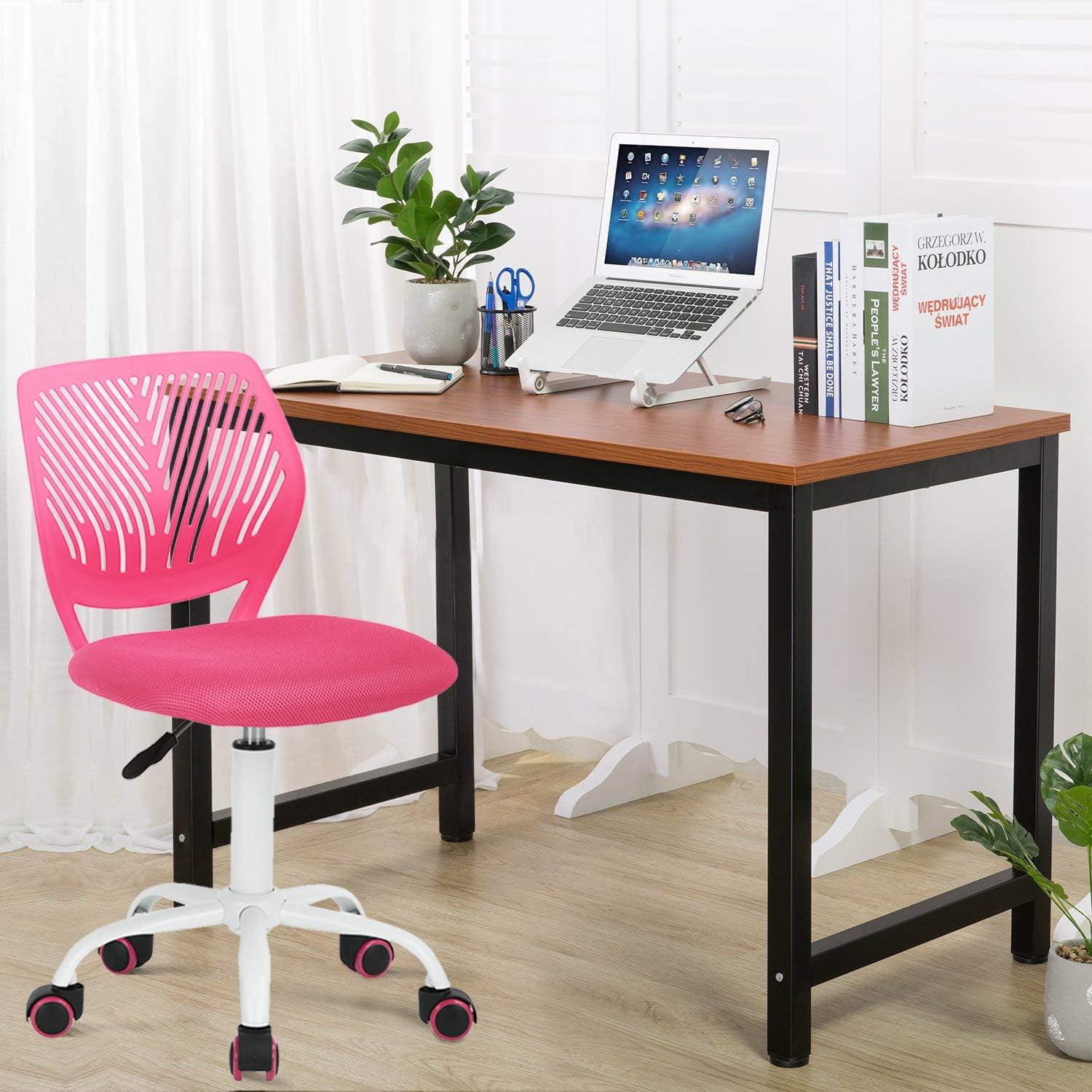 Homy Casa Rosa Schreibtischstuhl Stoff ergonomisch