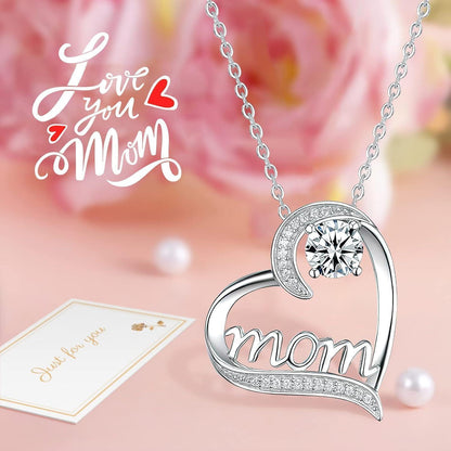 Ewige Rose Mama Halskette Geschenkbox Rot