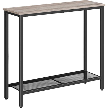 HOOBRO Schmaler Konsolentisch mit Ablageregalen 75x24x75 cm