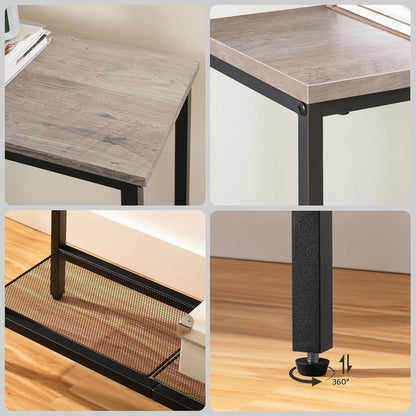 HOOBRO Schmaler Konsolentisch mit Ablageregalen 75x24x75 cm