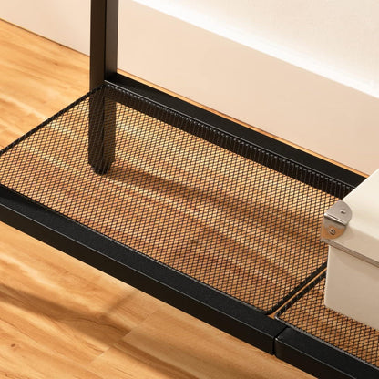 HOOBRO Schmaler Konsolentisch mit Ablageregalen 75x24x75 cm