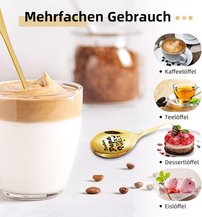 Edelstahl Kaffeelöffel Gravur Beste Mama Bester Papa Latte Macchiato Teelöffel