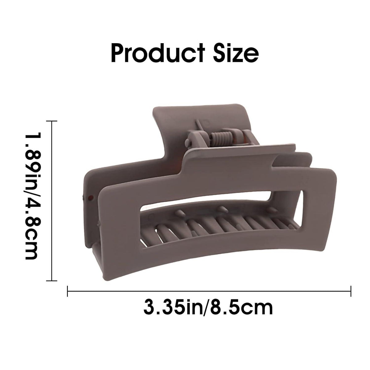 WLLHYF Quadratische Klauenclips 8.5 Cm Haarklammern Matt Rutschfest Stark Haarstyling Zubehör