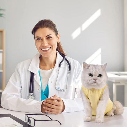 Katzenbody Erholungsanzug nach OP – Gelb L
