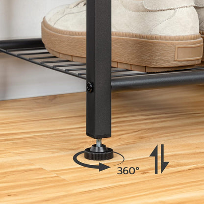 Industrie Design Garderobenständer Schuhregal Kleiderständer 5 Ebenen Greige