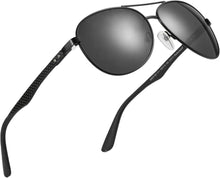 Polarisierte Retro Pilotenbrille Kohlefaser Metall Rahmen UV400 PRO