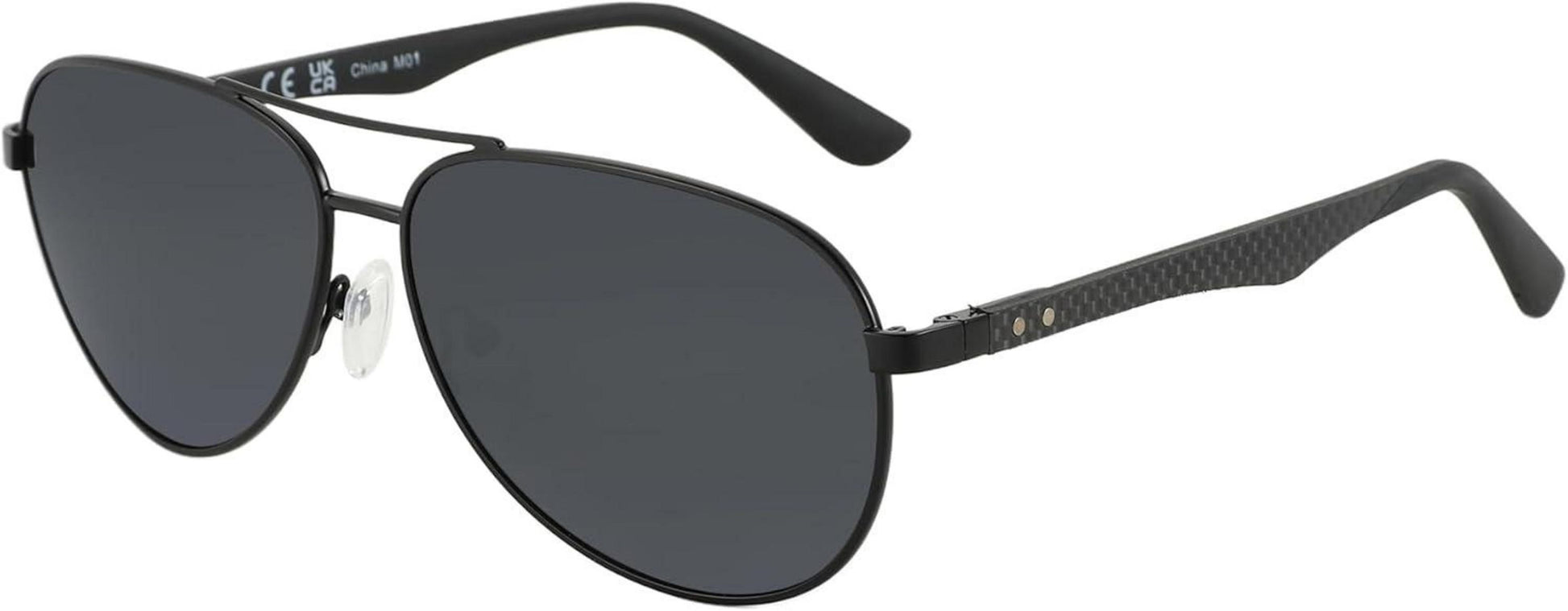 Polarisierte Retro Pilotenbrille Kohlefaser Metall UV400