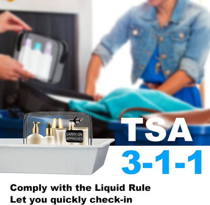 Kulturtasche Transparent 2er Set Wasserdicht PVC TSA Makeup-Taschen