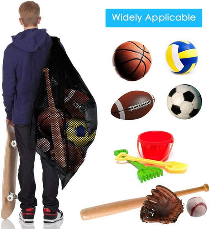 Großes Ballnetz Netz Fußballtasche 8-15 Bälle Meshbag