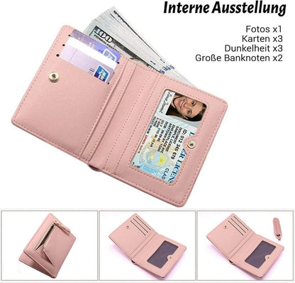Damen Geldbörse RFID Blockierung Reißverschluss 7