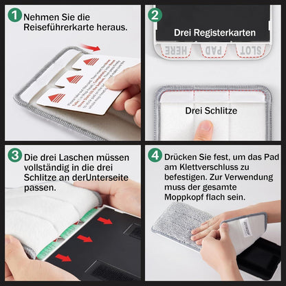 JOYMOOP Wischmopp Eimer Set 5 Mikrofaser Bodenreinigung Mopp