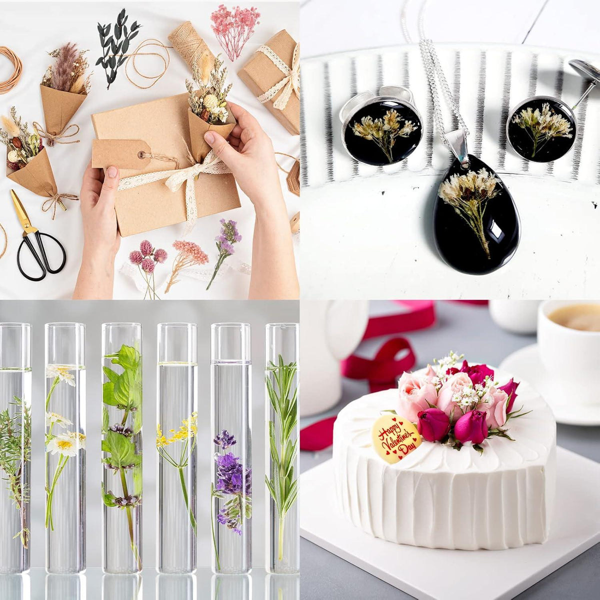 Getrocknete Blumen gemischt für DIY-Projekte & Bastelarbeiten